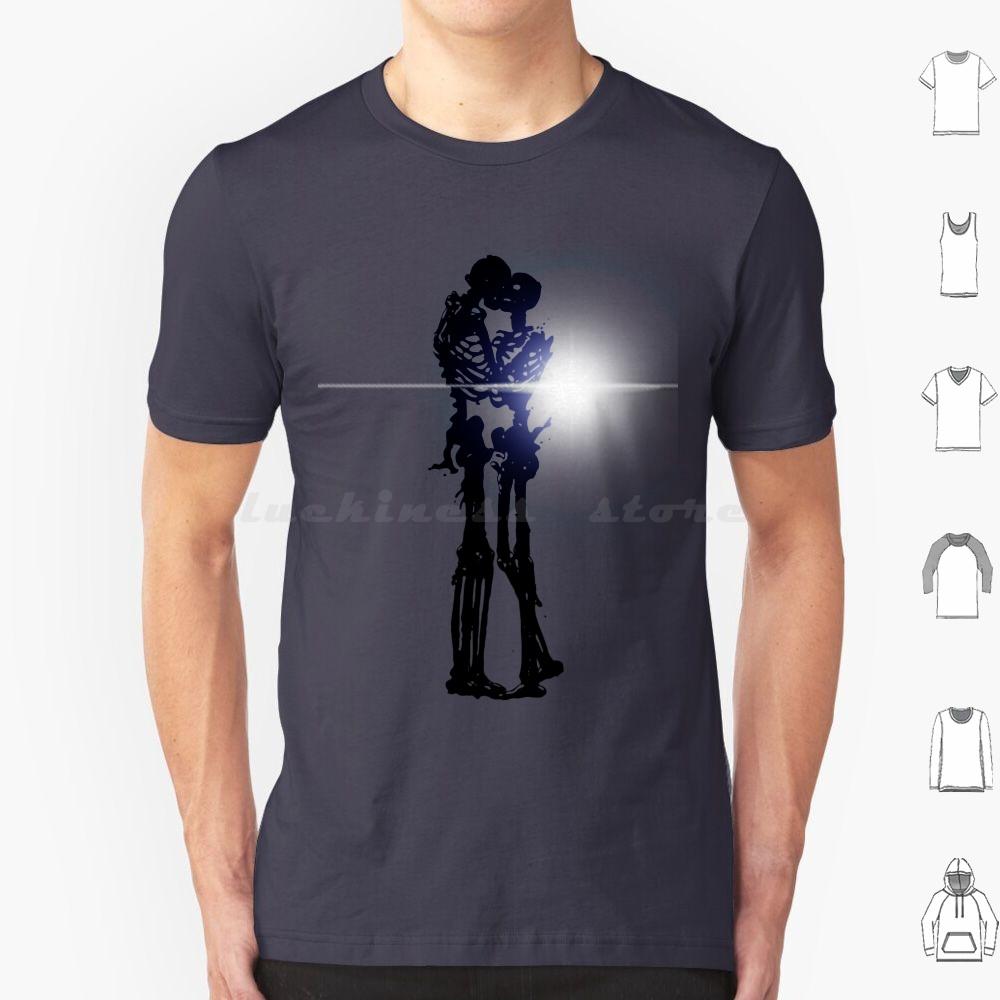 Skeleton Kiss Lens Flare Nuclear Love Skull T Shirt Cotton Men Women DIY Print Skeleton Kiss Kissing Skeletons Nuclear Atomic