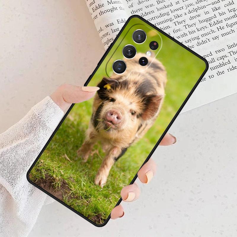 Funny Cartoon Pig Phone Case For Samsung Galaxy S25 S23 S30 S8 S21 S20 FE S24 S22 Note 10 20 Plus lite Ultra