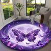 1pc Dreamy Lunar Butterfly Radiance Printed Chair Rug for Home Office Use, Living Room Kitchen Game Room Round Carpet