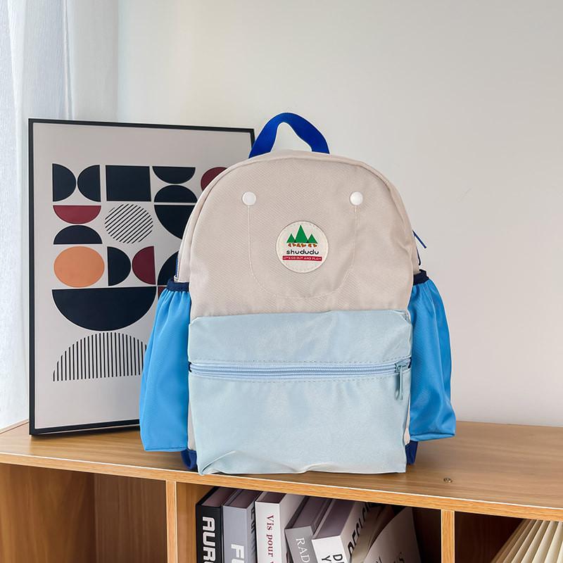 Cute Children Dual Backpack For Kindergarten With Breathable Oxford Fabric And Cushioned Straps