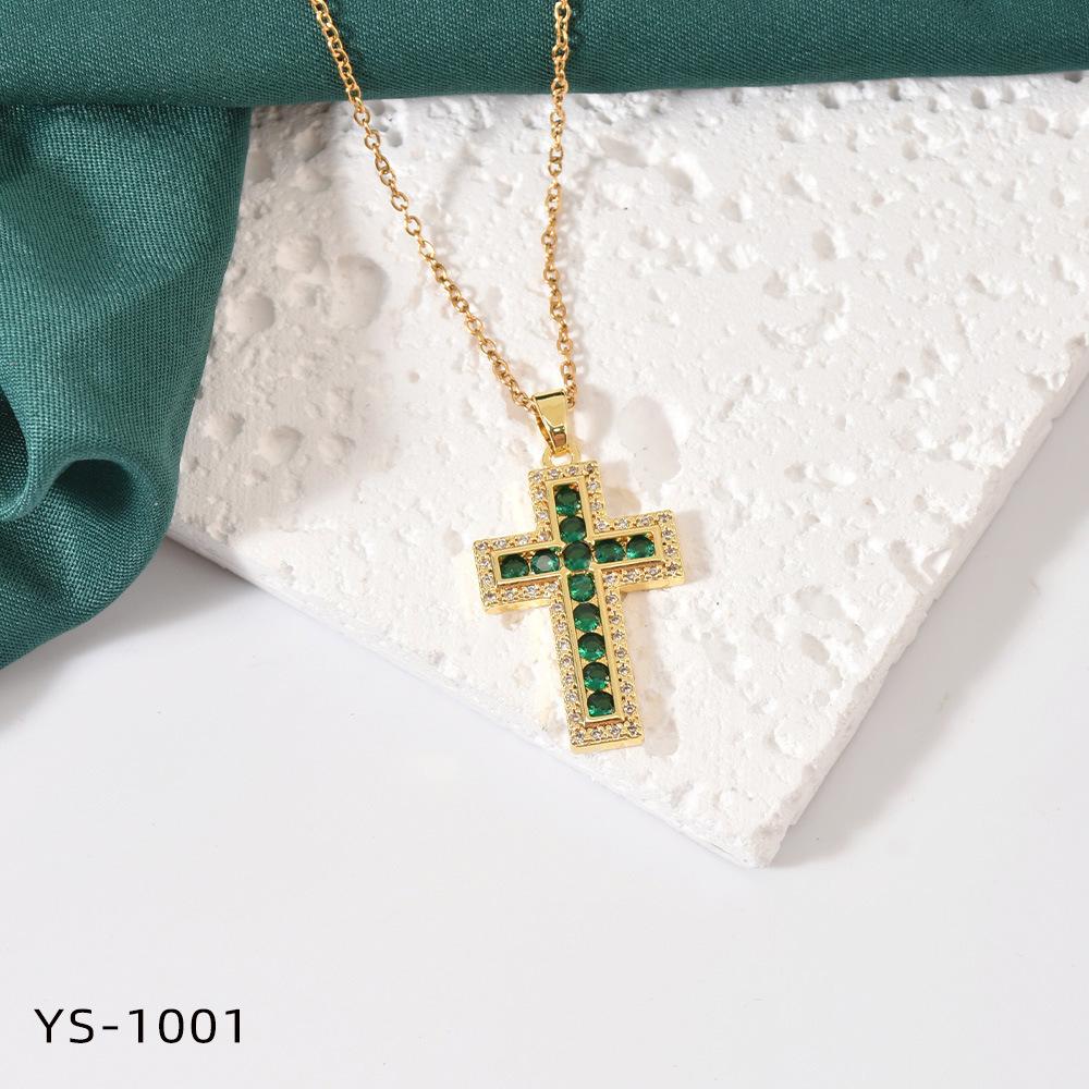 Fashion Trendy Titanium Steel Cross Necklace Women Luxury Versatile Accessory