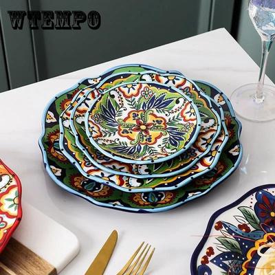 Płyta ceramiczna płyta artystyczna domowa kreatywna płyta zachodnia płyta do steków płyta ryżowa płyta dekoracyjna płyta podszkliwna