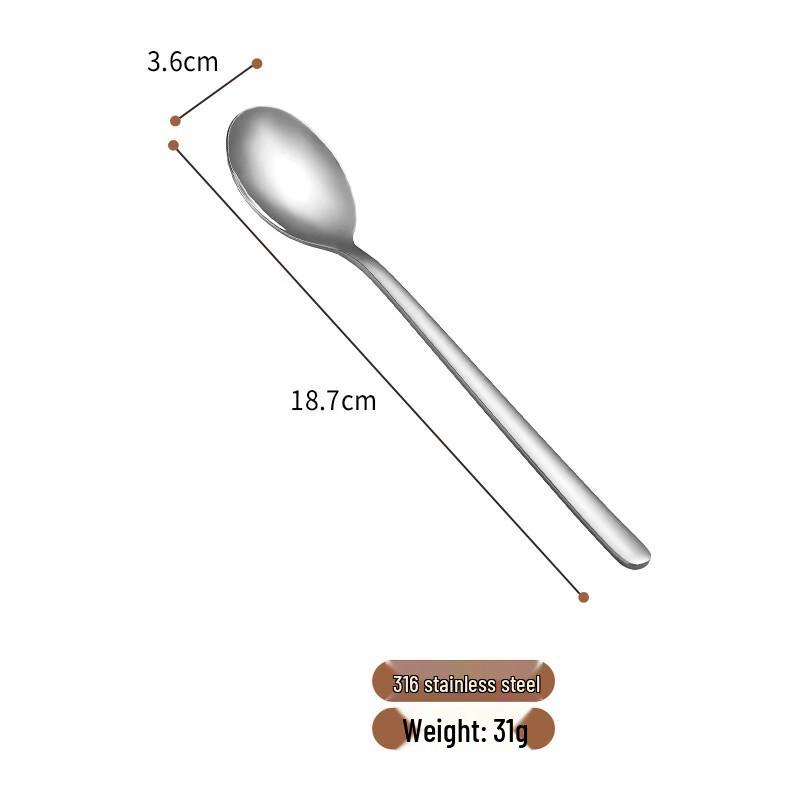 Korean Style Stainless Steel Long-Handle Serving Spoon and Utensil Series