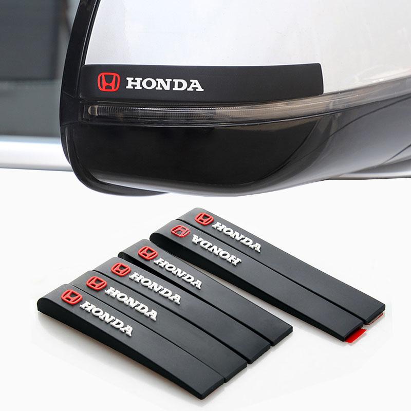 6Pcs Car Door Rubber Strip Sticker Anti Collision Protective For Honda Civic Fit Jazz Accord Pilot CRV Odyssey Passport City HRV