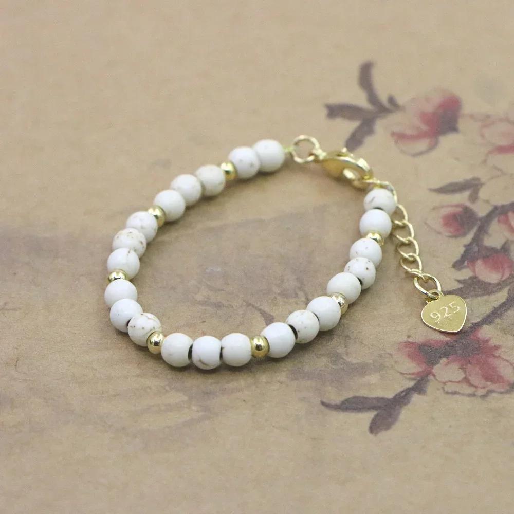 Charm Lovely Bracelet Baby Girls Lobster Clasp Natural Stone Bead Accessories Girls Yoga Christmas Wedding Gift Jewelry Fashion