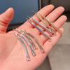 2/3/4PCS  X-shaped Hair Clips Shiny Rhinestone Fashionable Small Hair Clips Fringe Decorative Clips Ringe Decorative Clips