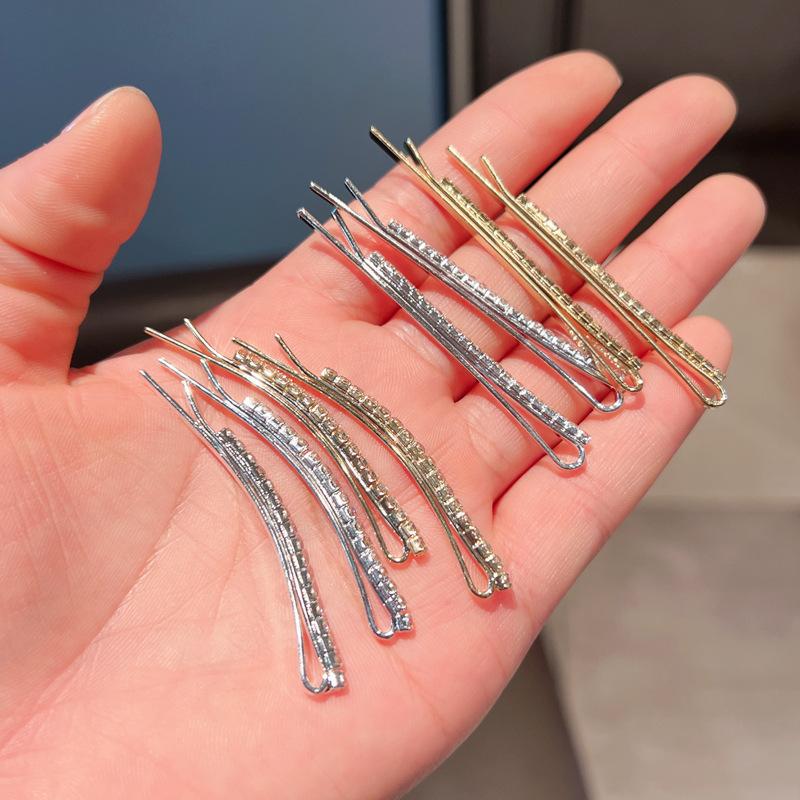 2/3/4PCS X-shaped Hair Clips Shiny Rhinestone Fashionable Small Hair Clips Fringe Decorative Clips ringe Decorative Clips