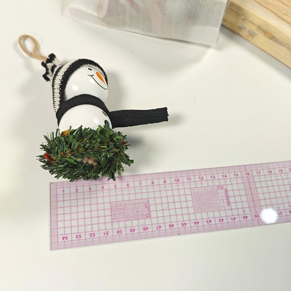 Wooden Wall Hanging Ornament Cartoon Christmas Tree Pendant Christmas Snowman Doll Home