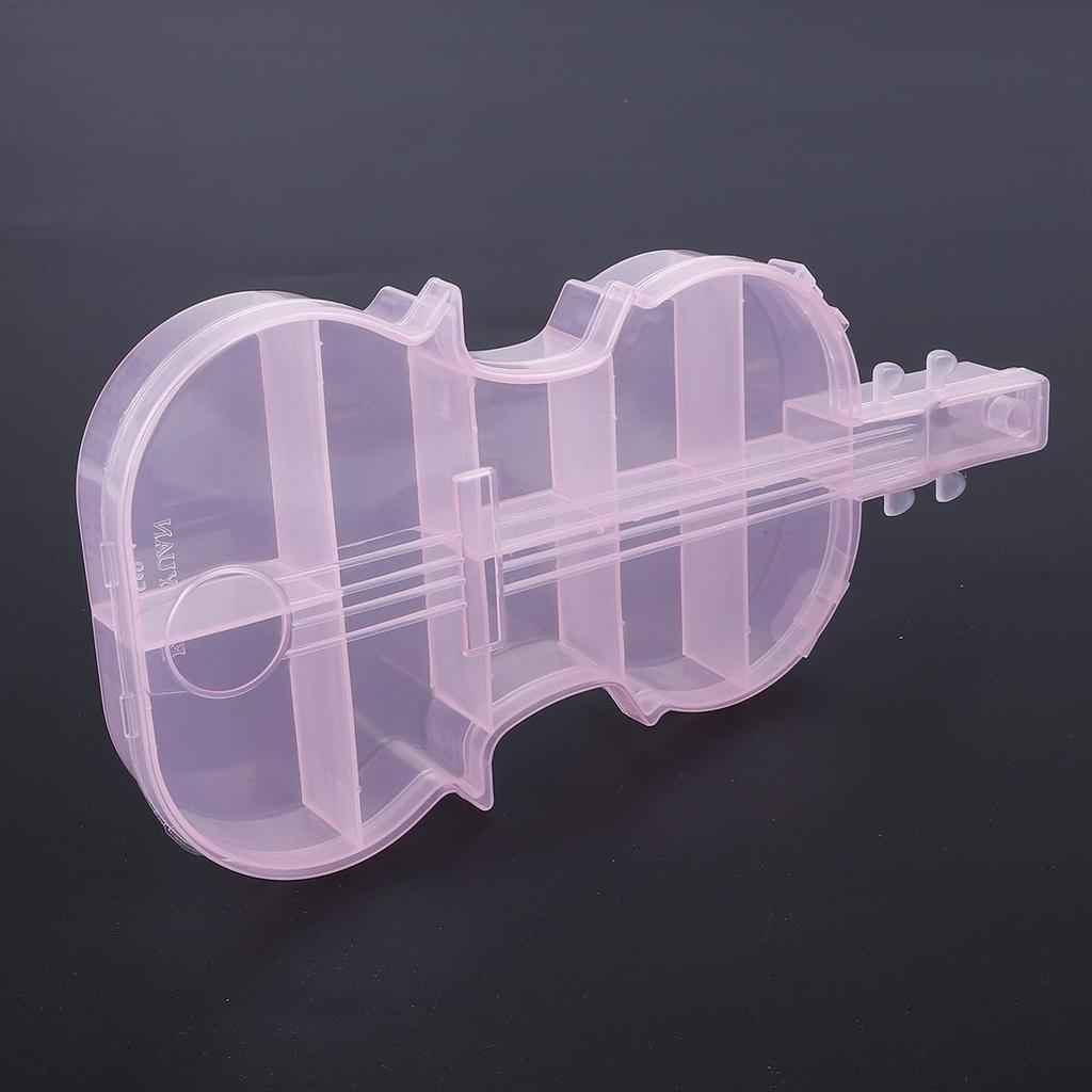 PVC Compartments Adjustable Practical Guitar Storage Box Bead Ring Box Jewelry Presentation Organizer