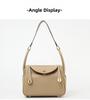 2024 Genuine Leather Lindy Handbag: Stylish, Large-Capacity Shoulder Bag for Women