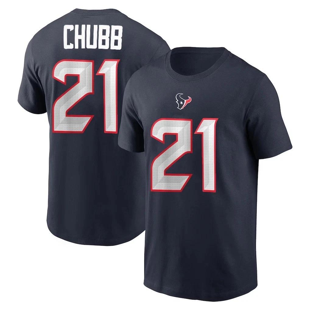 Nick 1Chubb Houston Texan Name and Number Shirt Unisex Fan Gift S-5XL 2XL