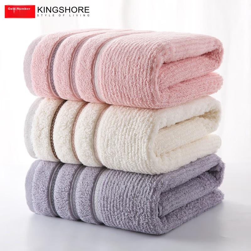 KING SHORE Bath Towel, Class A Pure Cotton, Extra Large And Thick, for Adults, Soft, Absorbent, Skin-Friendly, 140*72cm, 445g, Gray