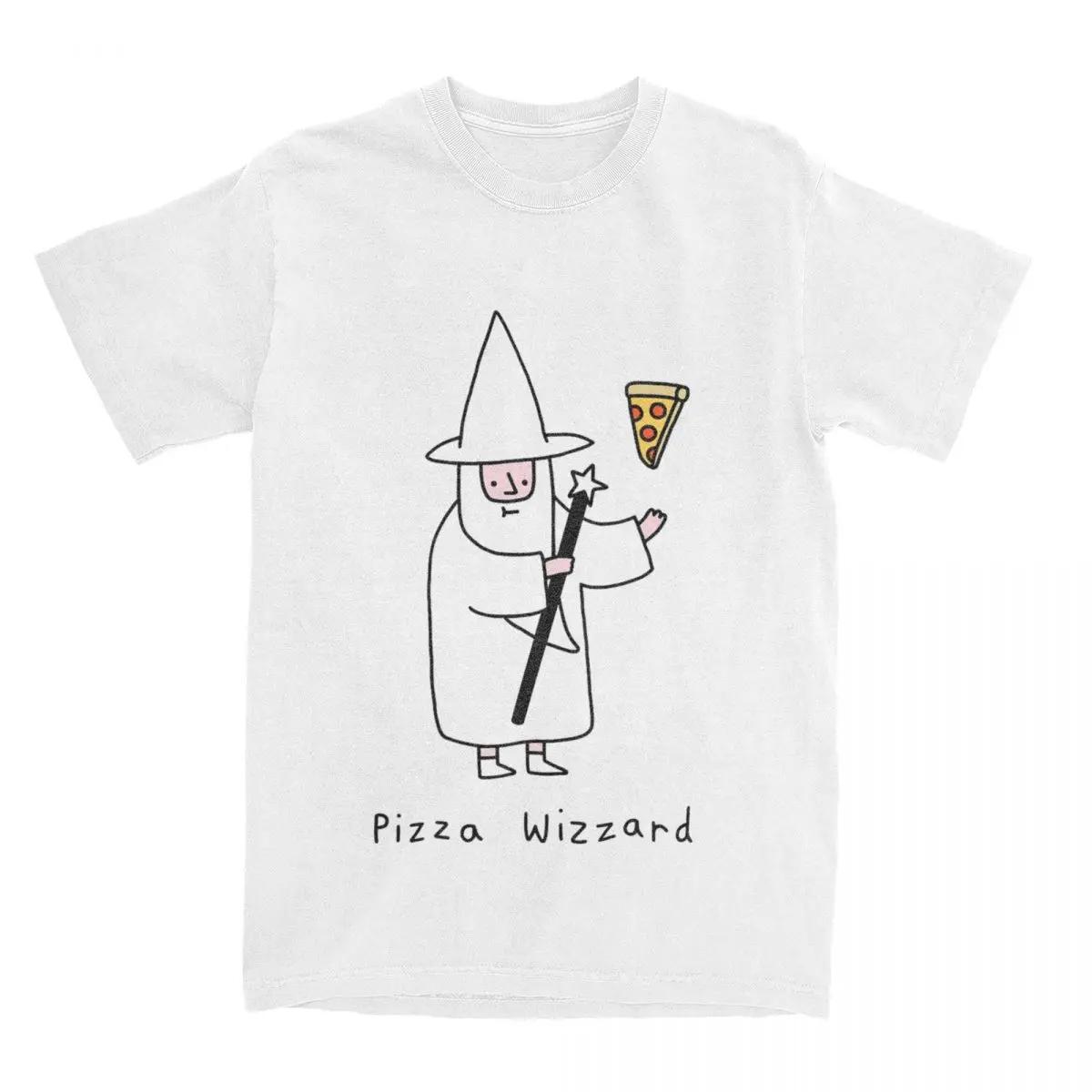 

Мужская женская футболка Fantasy Pizza Wizzard Merch Funny Pizzas Lover из чистого хлопка, футболки с графическим принтом, лето XXXXXL белый