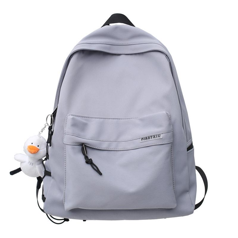 New Schoolbag Women's Simple High School Junior High School Backpack Men's Casual Backpack Dirt-resistant Large-capacity Cross-border