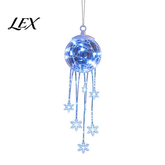 Christmas Tree Decorations LED Hanging Ornament, Icy Glow Sparkling Snowflake Cascade Decoration, Seasonal Decorative Accents Winter Lighted Decor for