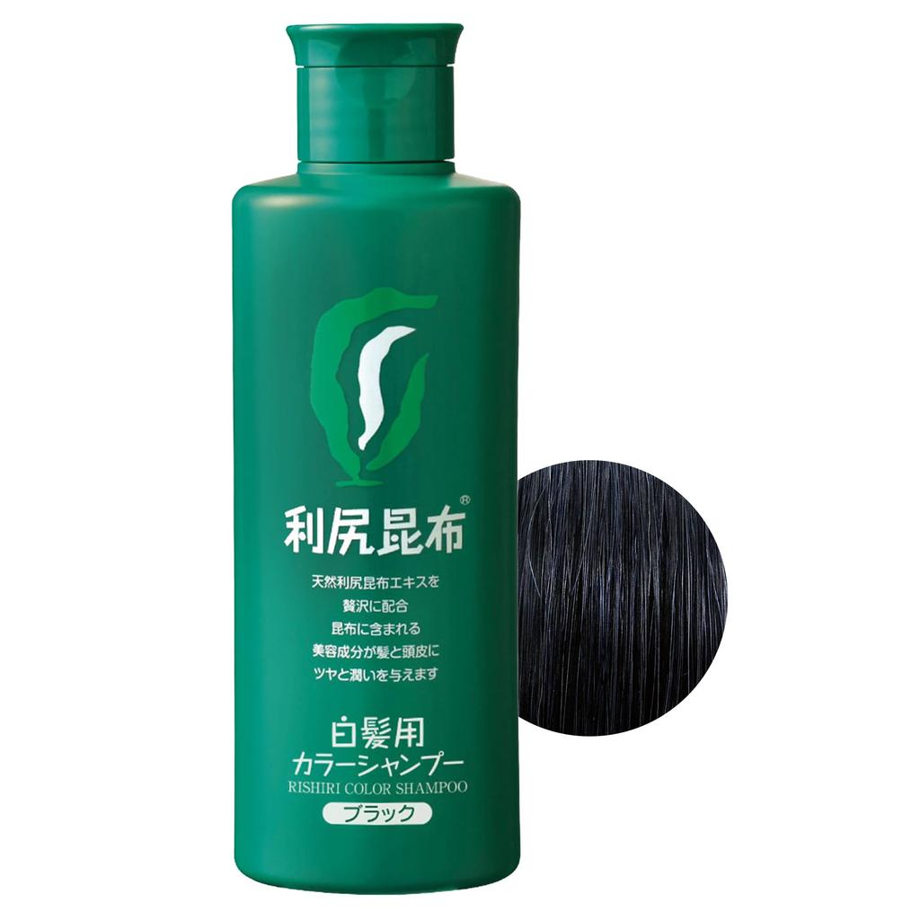Sastty Rishiri Color Shampoo for Gray 200ml Hair, (Black)