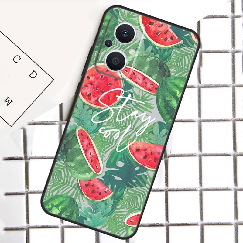 Cute Summer Fruit Watermelon For OPPO Reno 8 7 Lite 8T 10 11 12 13 14 Pro 11F 12F 13F 14F OPPO Find X9 X8 X5 X6 Pro Case