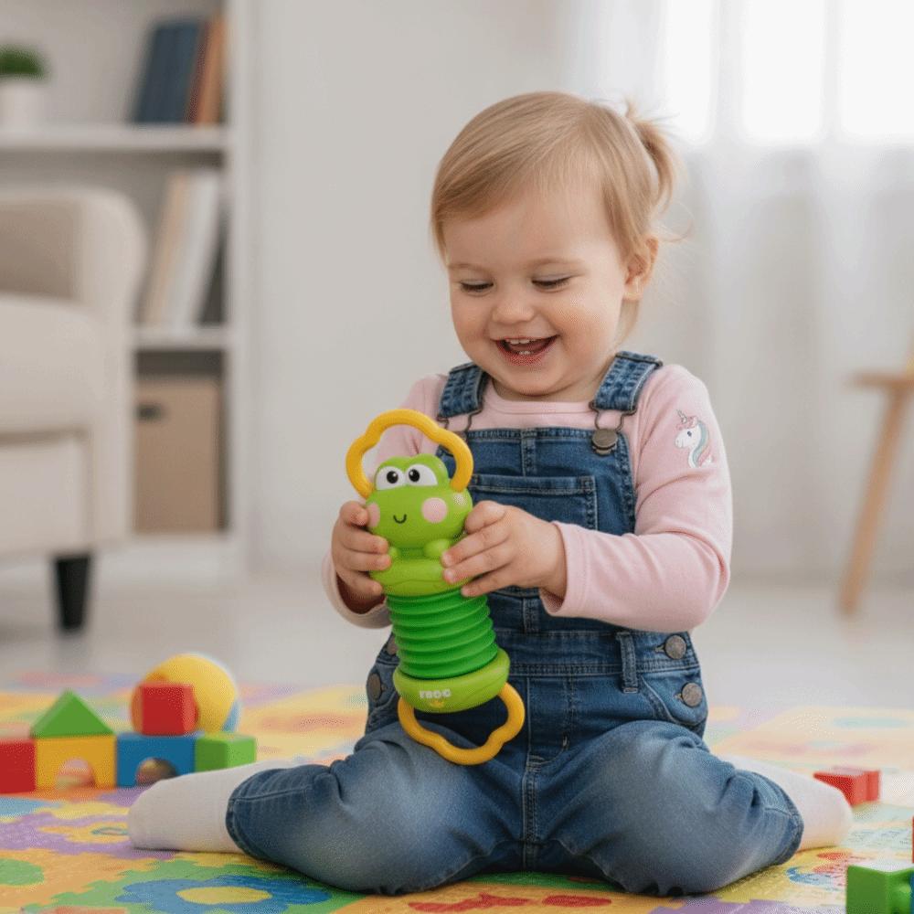 Cartoon Frog Musical Instrument Toy Handheld Early Educational Toy Accordion Toy  Early Education