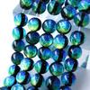 [GOLD STONE] Glowing Kerama Marine Firefly Glass Beads, String of 40, Okinawa, Kerama Islands, Glow-in-the-Dark, 10mm