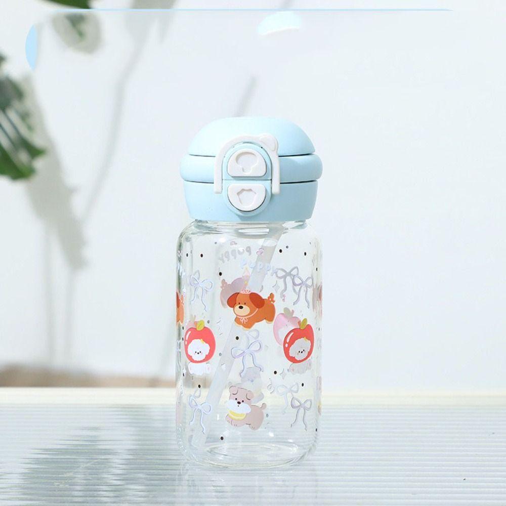 Bouncing Plastic Water Bottle Double Drinking Cartoon Water Bottle  Children