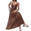 European and American elegant style versatile suspender long dress dress women's summer