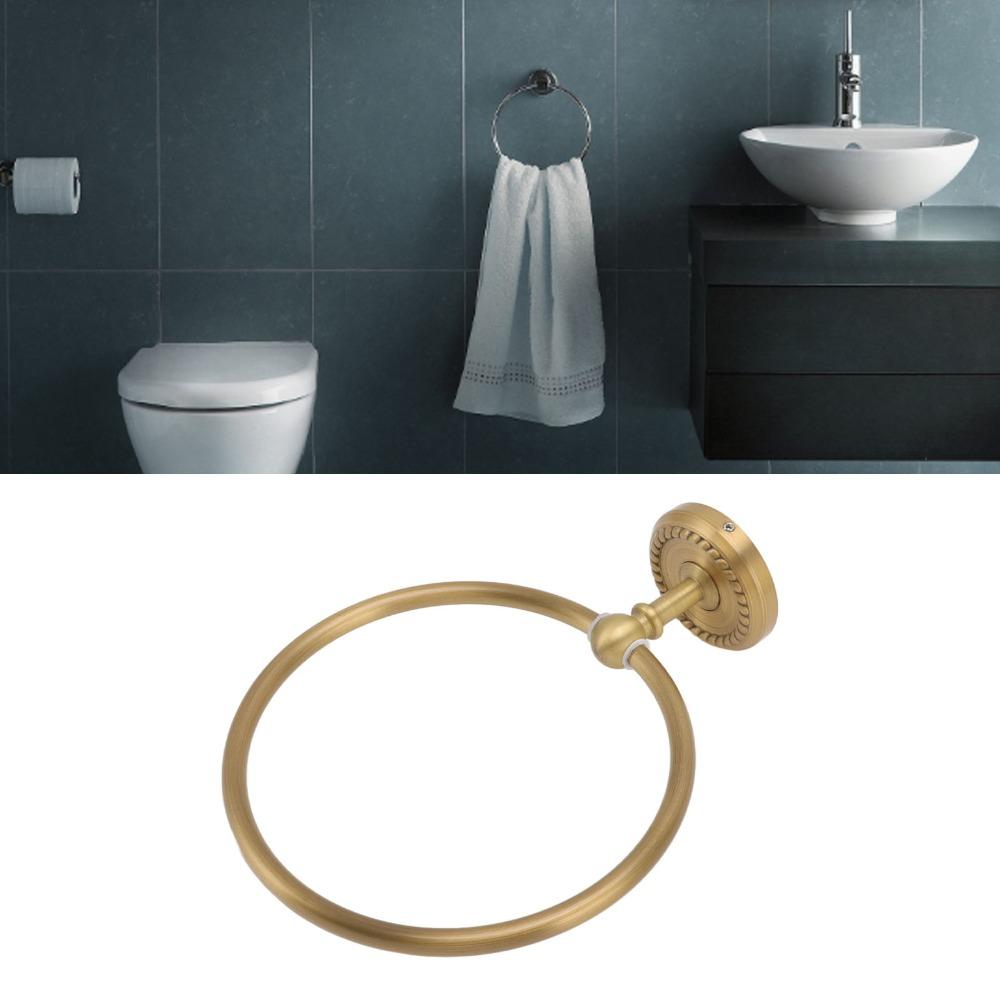 Brass Hand Towel Holder Antique Gold Towel Rack Hanger Towel Ring  Bathroom Kitchen Toilet