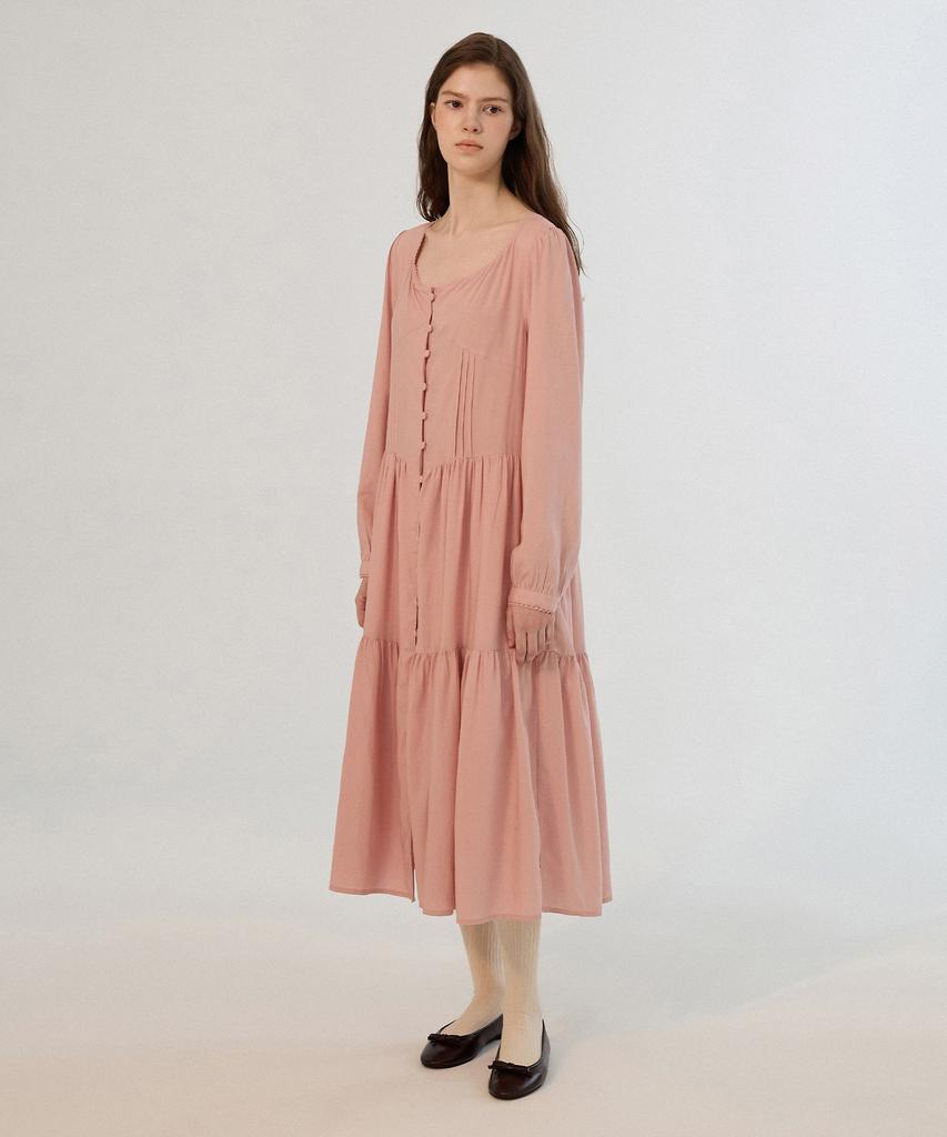 Sseomweeobeoteo Evelyn Lace Long Dress - Pink
