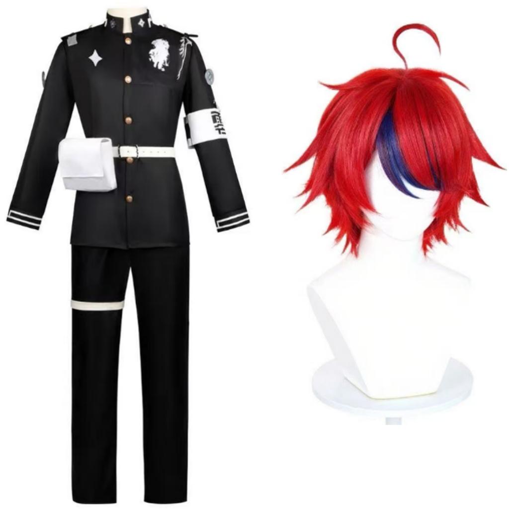 Tsukumo Kako Sizuhara Hiruko Damenmantel-Kleid-Set Cosplay Kostüm Anzug Die Hundert Cos Linie -Letzte Verteidigungsakademie Halloween Anzug