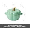 6.5inch Ceramic Bowl With Lid And Handle Pumpkin Ramekins For Baking Casserole Dish Individual Severing Pot Oven Safe