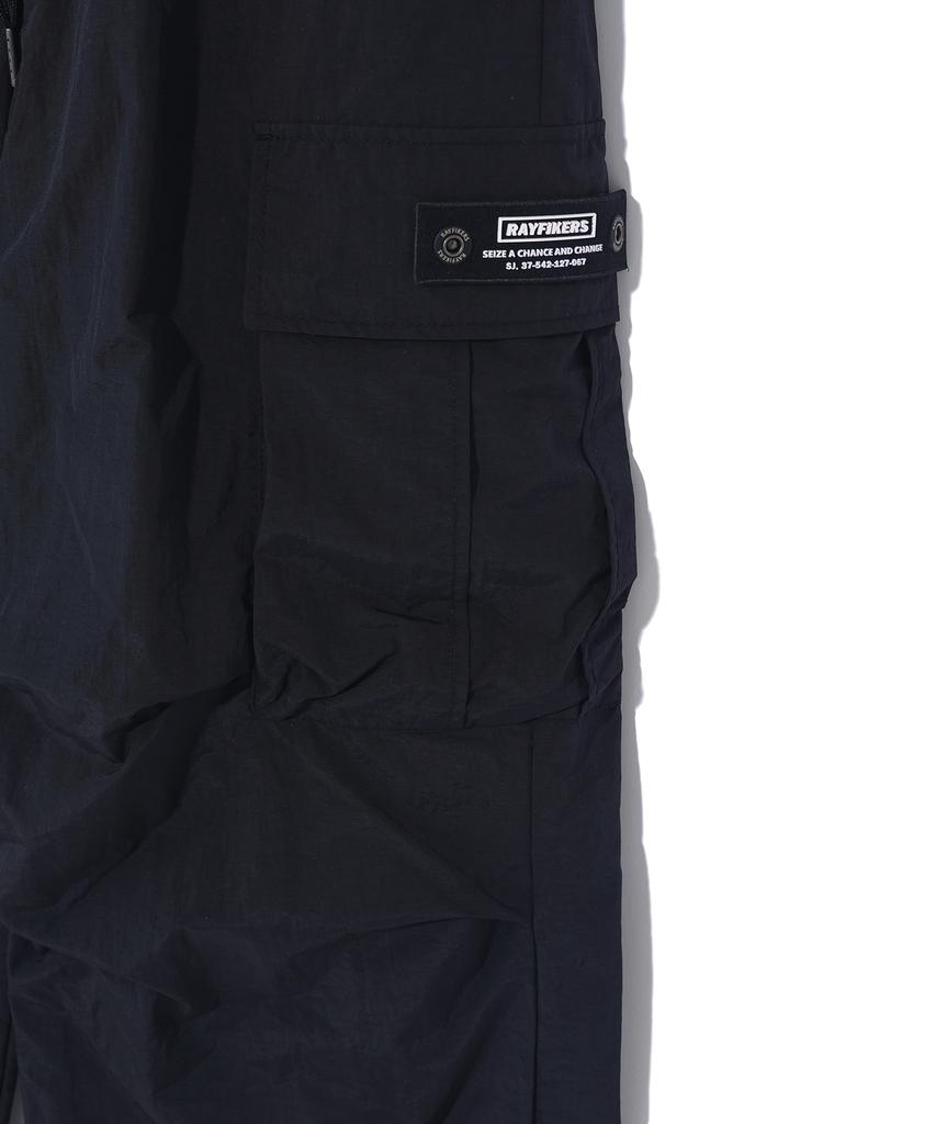RAYFIKERS Wide Cargo Parachute Pants Mq2Pu364_Black