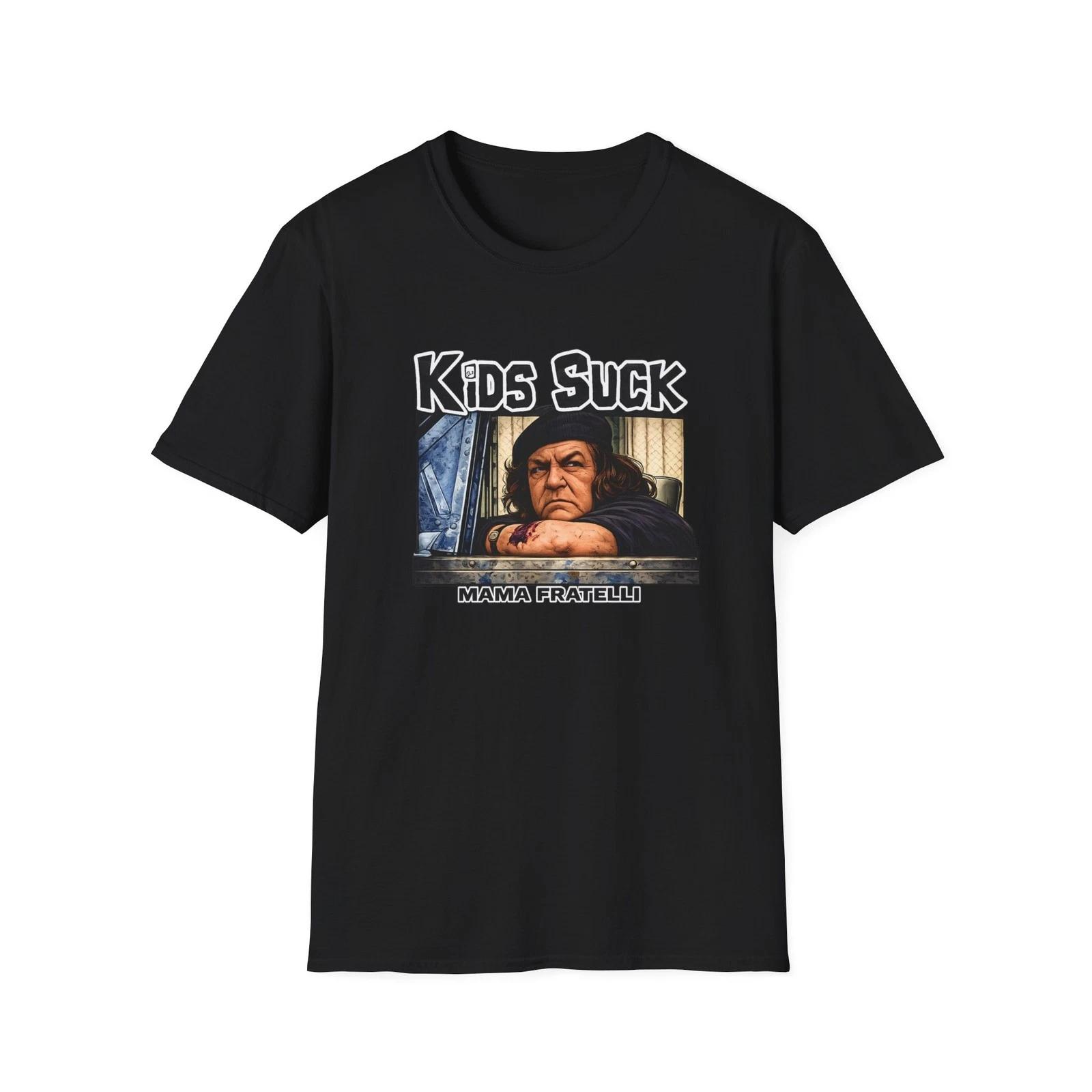 Kids Suck Mama Fratelli T-Shirt |the Goonies  Funny 80s Movie Quote XXL