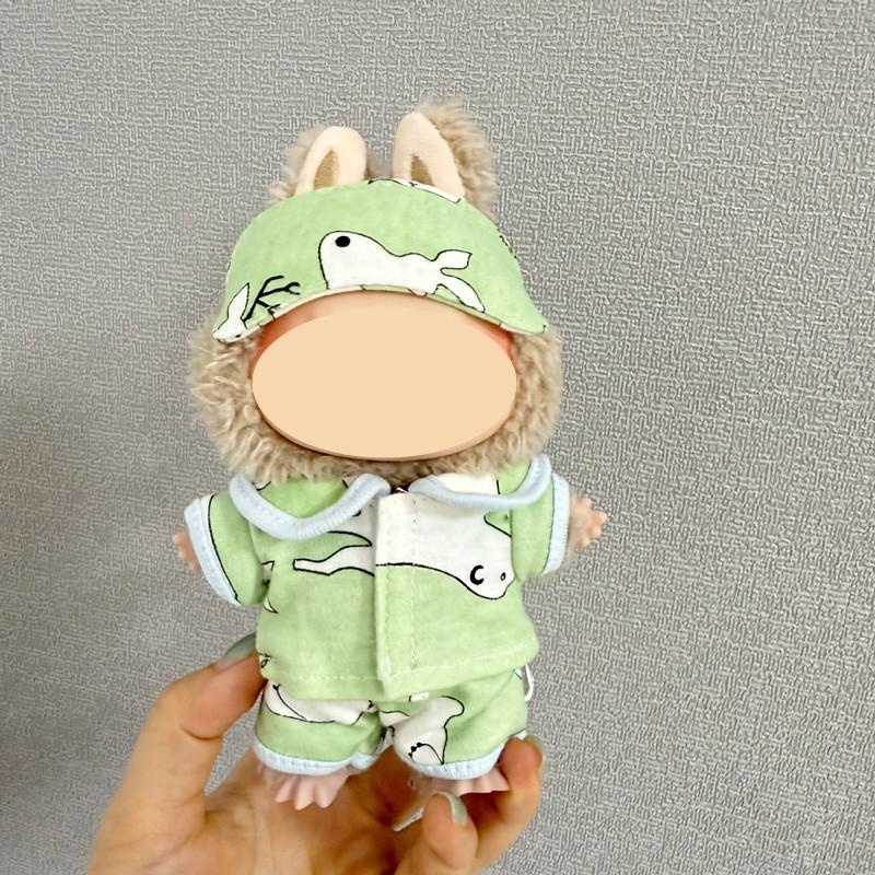 [Cloth Only] 17cm Doll Clothes Cartoon Sleeping Clothes Doll Clothing Set Replacement Fashion Outfit Doll Clothing Replacement