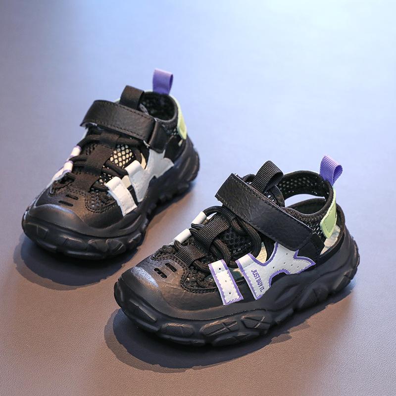 Students Sports Sandals Thick Soft Kids Sneakers Non-slip Hollowed-out 2025 Summer New Children Running Shoes Mesh Breathable