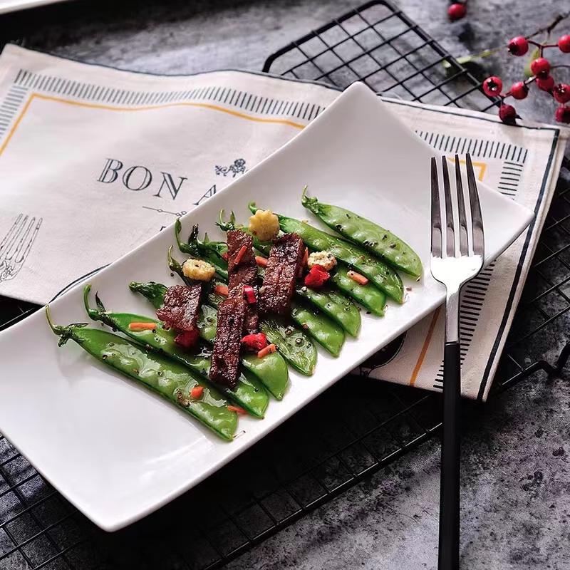 Aoran Rectangular Ceramic Serving Plate 10 inches