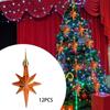 12 Pieces Christmas Star Ornaments Gift Box Pendants Creative Home Decor for Stockings