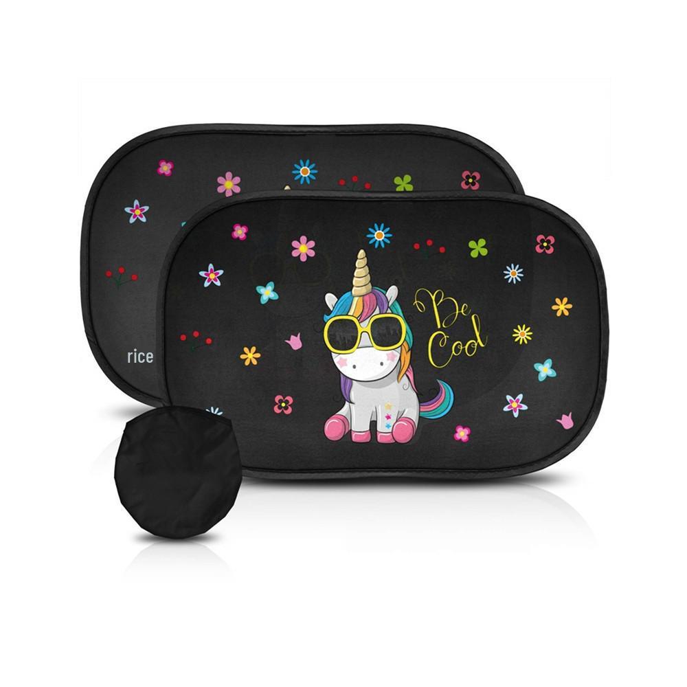 Cartoon Print Sunscreen Heat Insulation Car Sun Shade