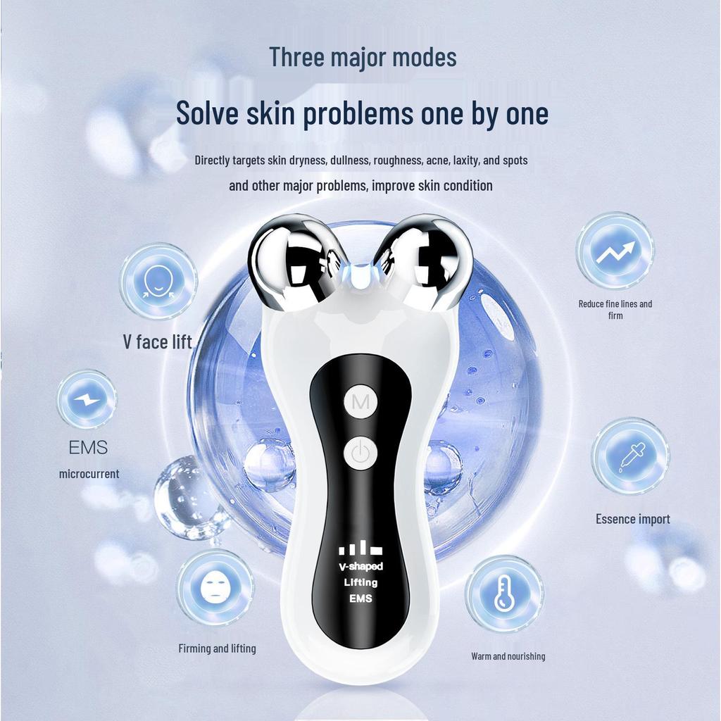Rejuvenating EMS Microcurrent Roller: V-Face Lifting & Firming Device