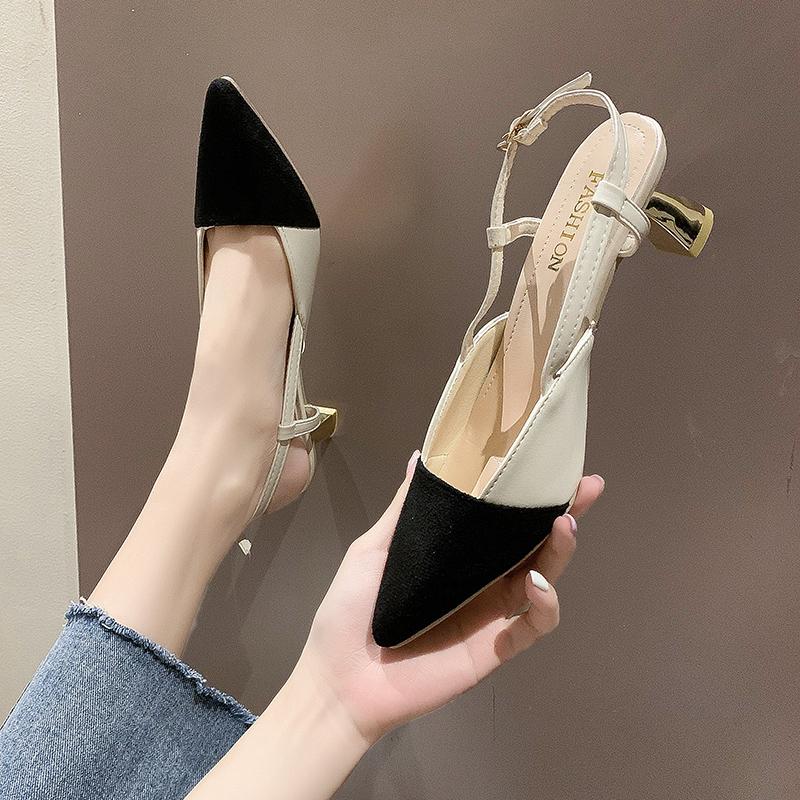 

Women s High Heels New Style French High-heeled Shoes Summer 2024 Thin Heel Pointed Head Matching High Heel Women s Sandals