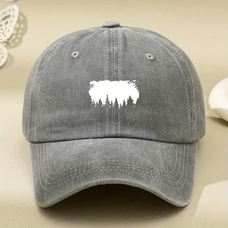 Forest printed baseball cap for men and women,adjustable retro foreign trade cap suitable for outdoor leisure and sun protection