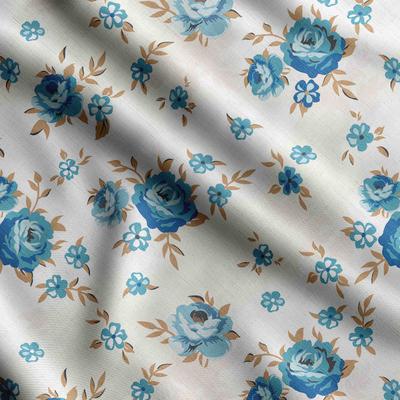Floral Vintage Print Cotton Cambric Quilting Fabric Sold by The Yard 42 Inch Wide Medium Weight Cotton Fabric Sewing Supplies