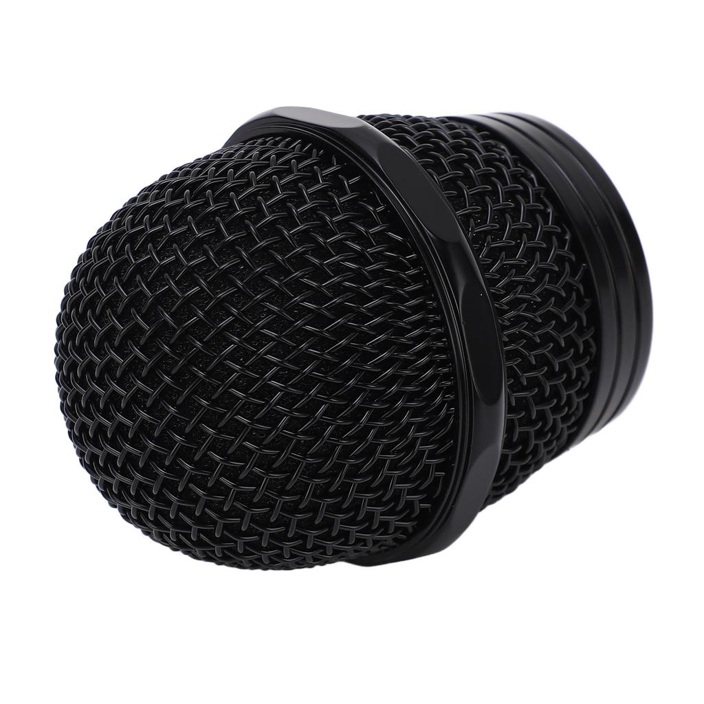 Microphone Ball Head Mesh Grill Stainless Steel Mic Mesh Cover Replacement Black