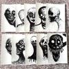 10 Sheets Horror Sketch Stickers Waterproof Vinyl Decals for Laptop Water Bottle Skateboard Halloween Spooky Decor for Teens Adults