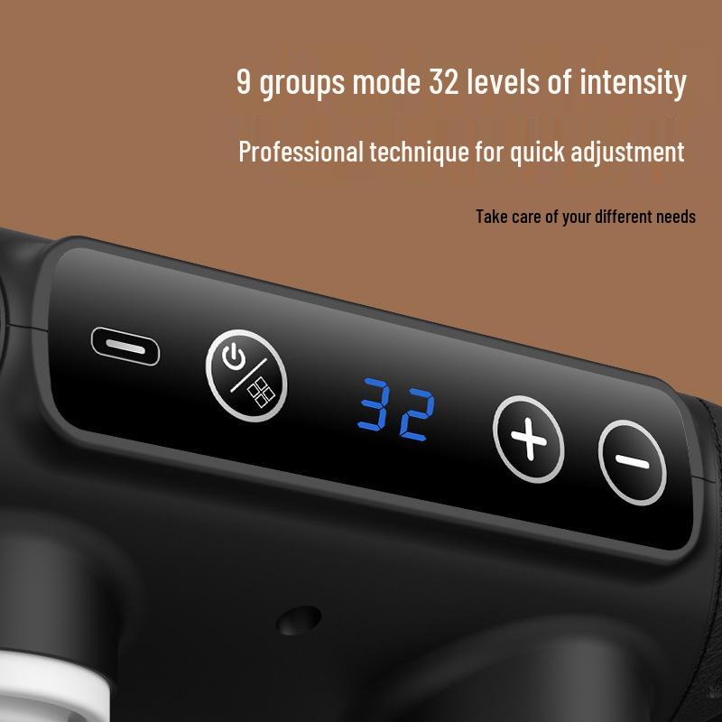 Professional Multi-head Fascia Gun for Intense Muscle Relaxation - Six Heads for Waist and Back Relief