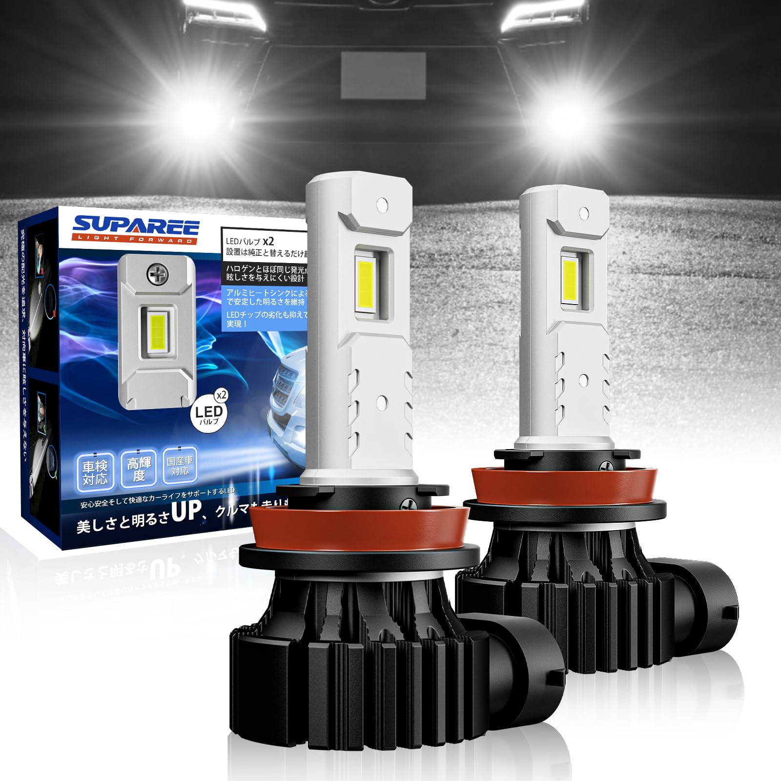 

Suparee H11 LED Fog Light For Vehicles, Road Transport Vehicle Act, H8 LED, H11 White белый