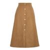 Solid Color High Waisted Buckle Skirt for Women Pure Color High Waist