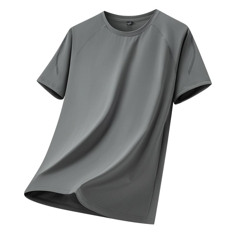 T-shirt Men's Ice Silk Short-sleeved Men's T-shirt Men's Sports Short-sleeved Quick-drying Fitness Short-sleeved T-shirt