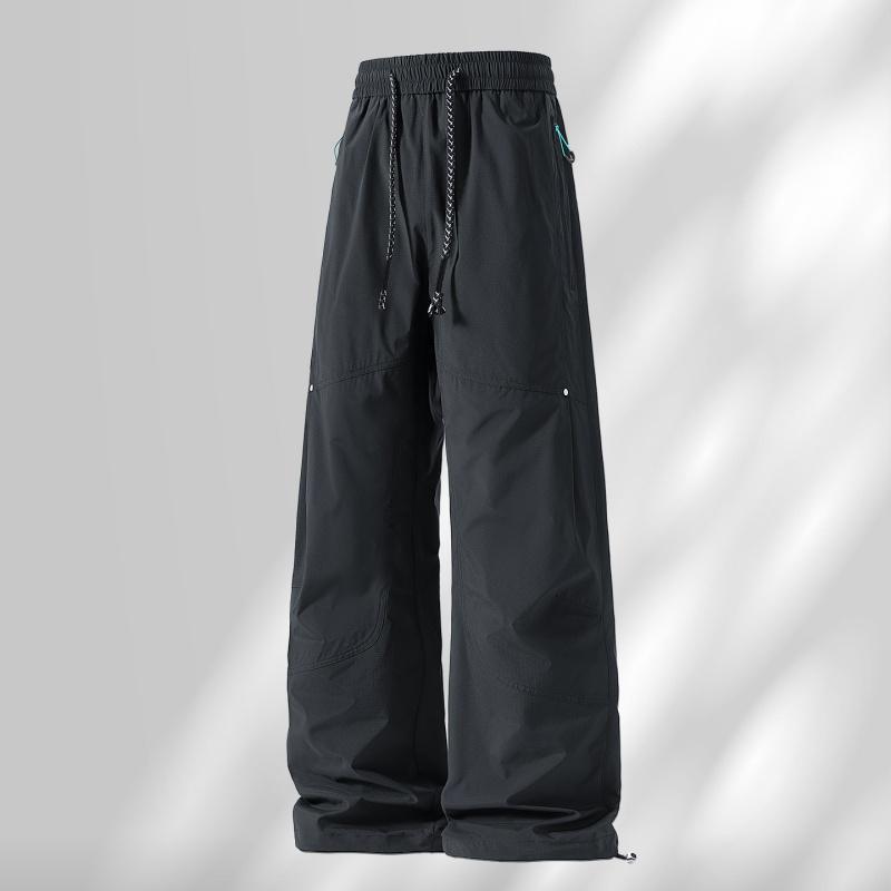 Casual pants, straight pants, men's versatile casual pants, men's solid color overalls, loose casual pants, men