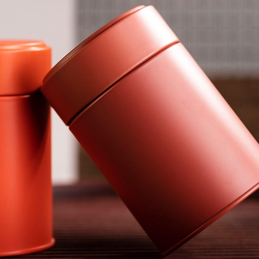 Round Tea Jar Tinplate Coffee Bean Storage Box Hiqh Quality Sealed Tea Can  for Home&Travel