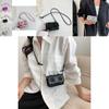 Urban Chic Mini Shoulder Bag Pu Material Box Shape Magnetic Closure Camera Pocket Stylish For Daily Use