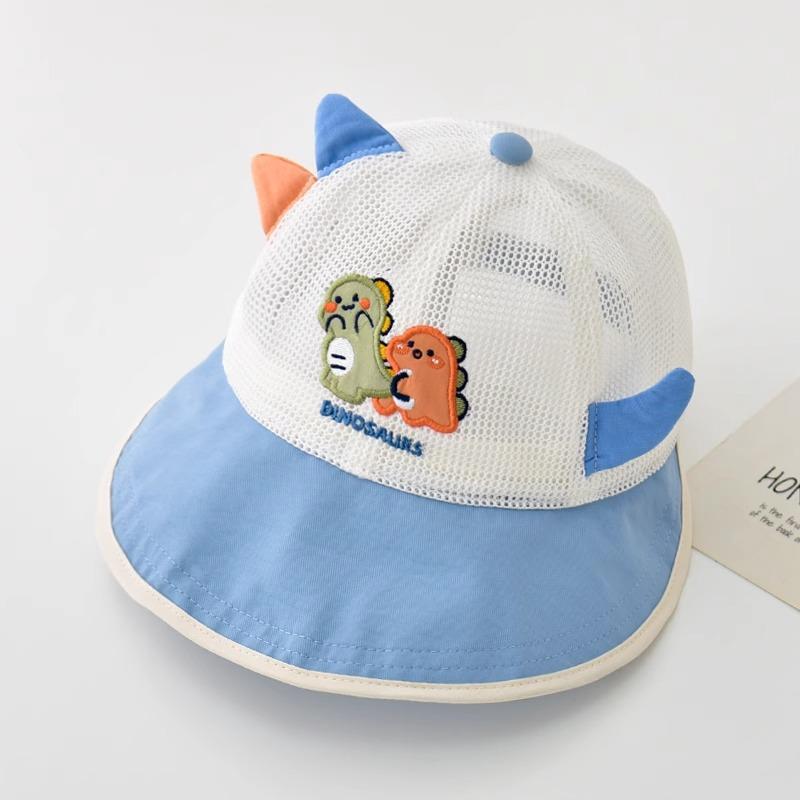 Summer Kids Breathable Mesh Baseball Cap Boys Girls Baby Sun Hat UV Protection Lightweight Trendy Visor for Infants 48-52CM небесно-голубой